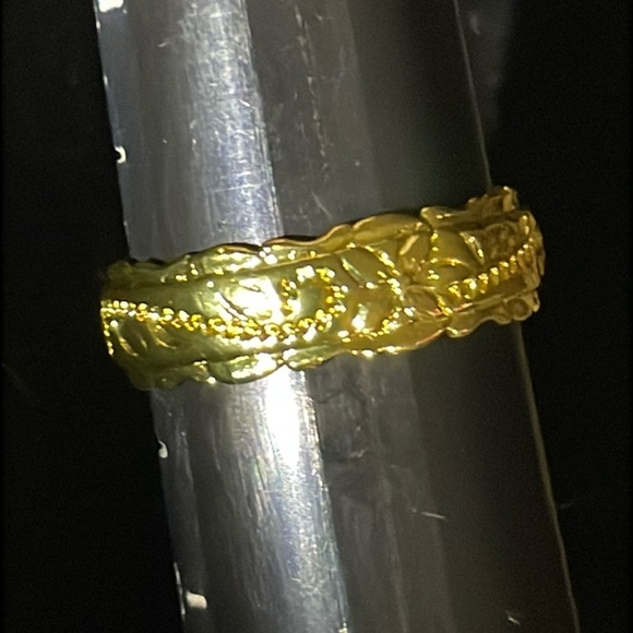 14k plated over sterling decorative ring - Picture 1 of 5